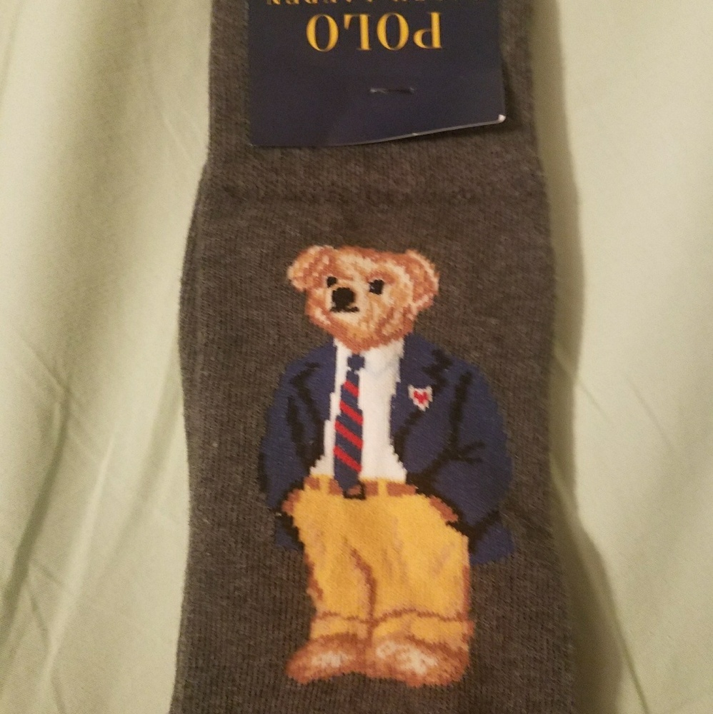 Ralph lauren teddy bear socks